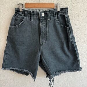 Vintage Lee High Waist Black Denim Shorts
